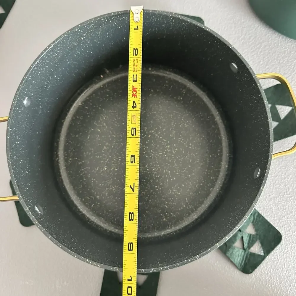Thyme & Table Kitchen Set Green/Gold W/counter Decor Stick Mats Near Mint Non St